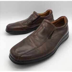 Cole Haan Slip On Loafers Brown Leather Shoes Nike Air c05783 Men's 10W 10 Wide